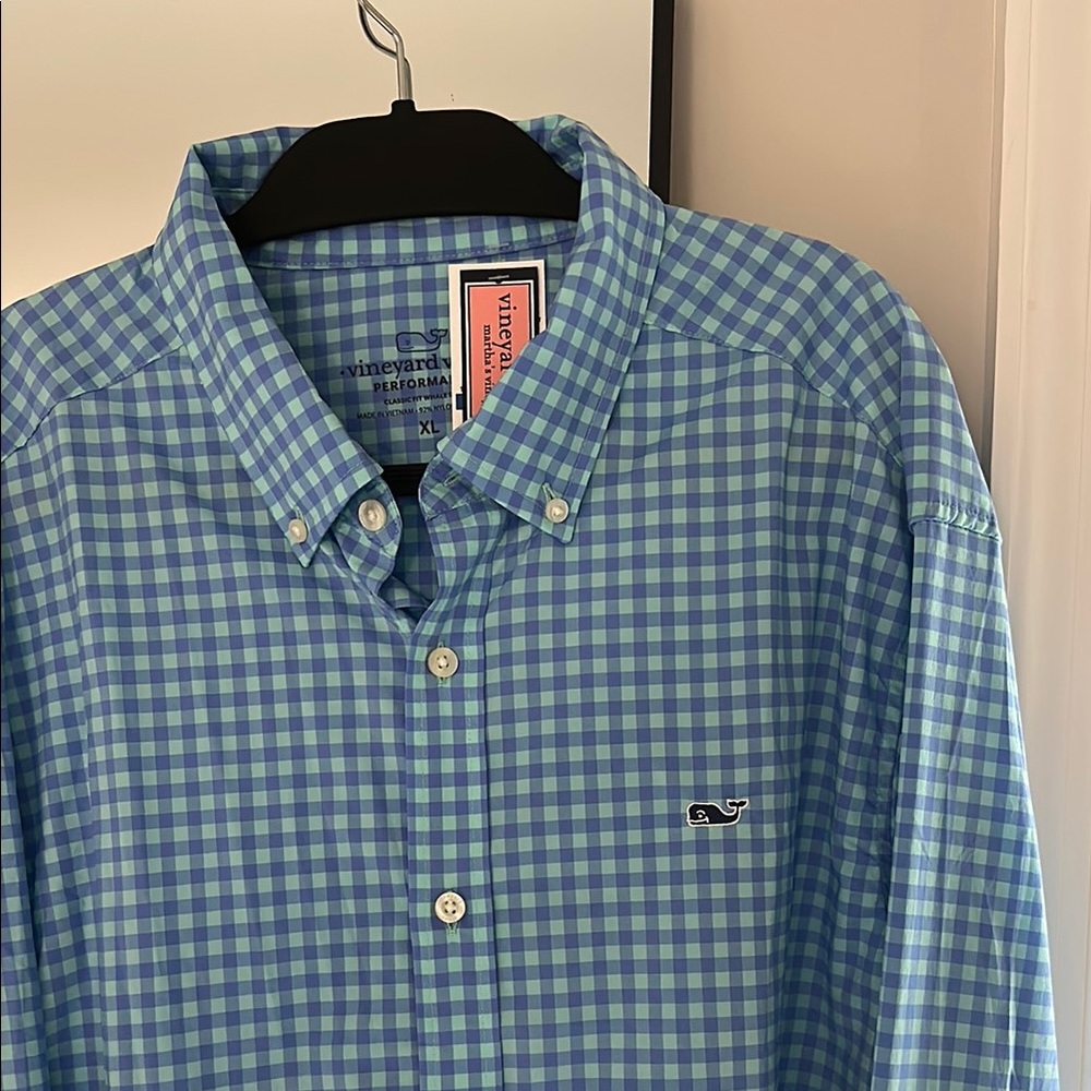 Vineyard Vines Blue Casual Button Down Shirt